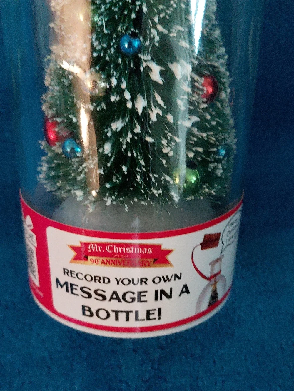 Mr. Christmas NWT Holiday Message-in-a-Bottle with Green Christmas Tree
